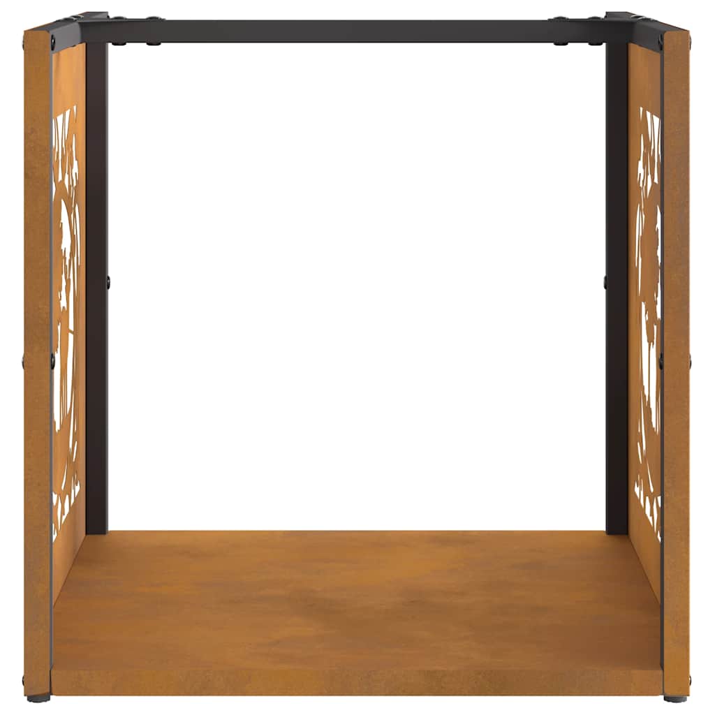 Brandhoutrek 40x40x40 cm weervast staal is nu te koop bij PeponiXL, paradijselijk wonen!