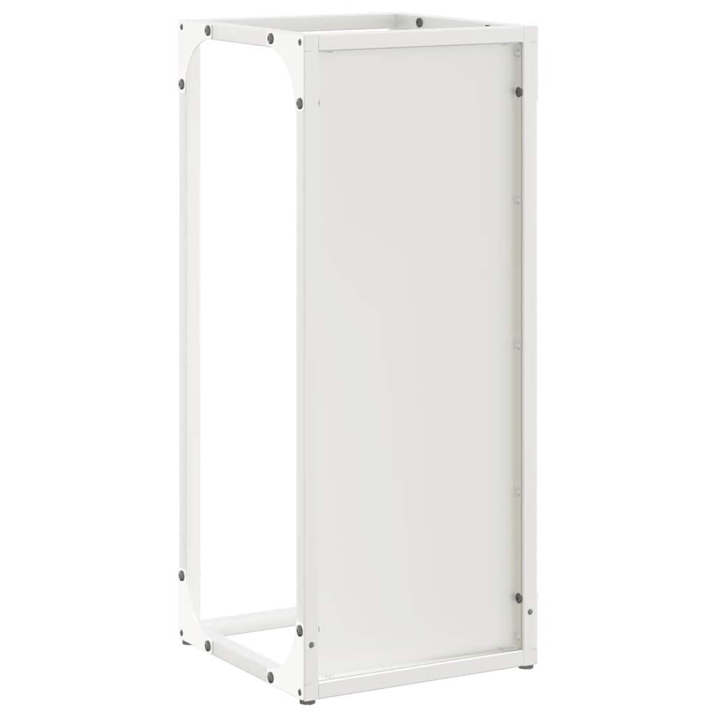 Brandhoutrek 25x25x60 cm koudgewalst staal wit is nu te koop bij PeponiXL, paradijselijk wonen!