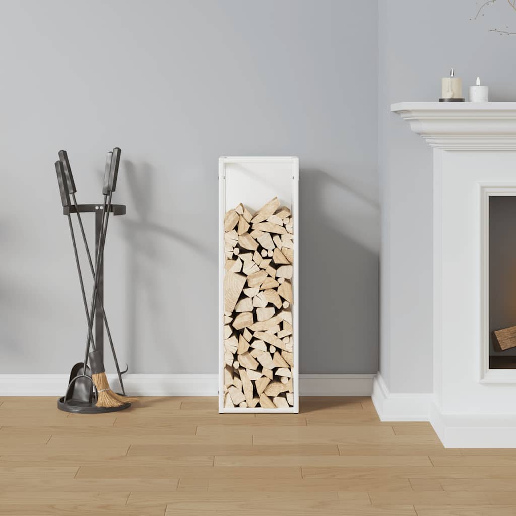 Brandhoutrek 25x25x80 cm koudgewalst staal wit is nu te koop bij PeponiXL, paradijselijk wonen!