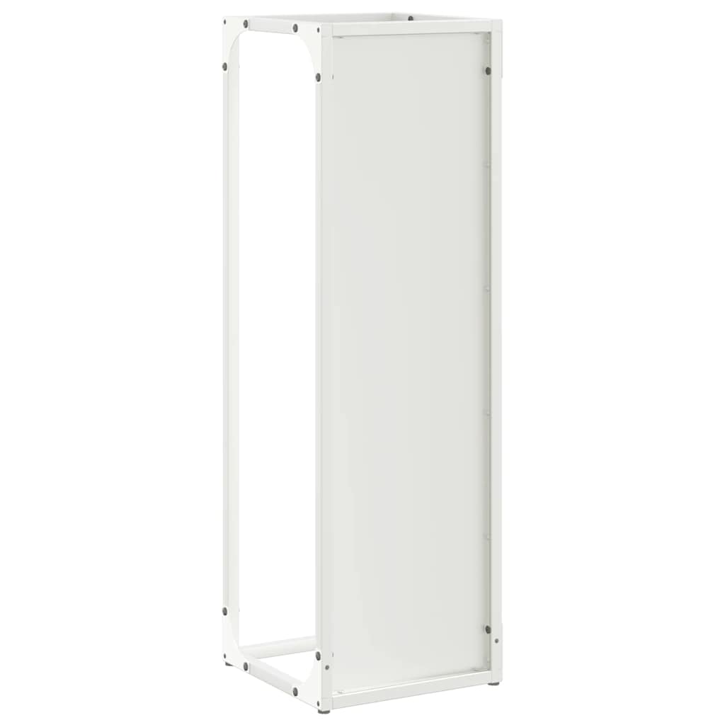 Brandhoutrek 25x25x80 cm koudgewalst staal wit is nu te koop bij PeponiXL, paradijselijk wonen!