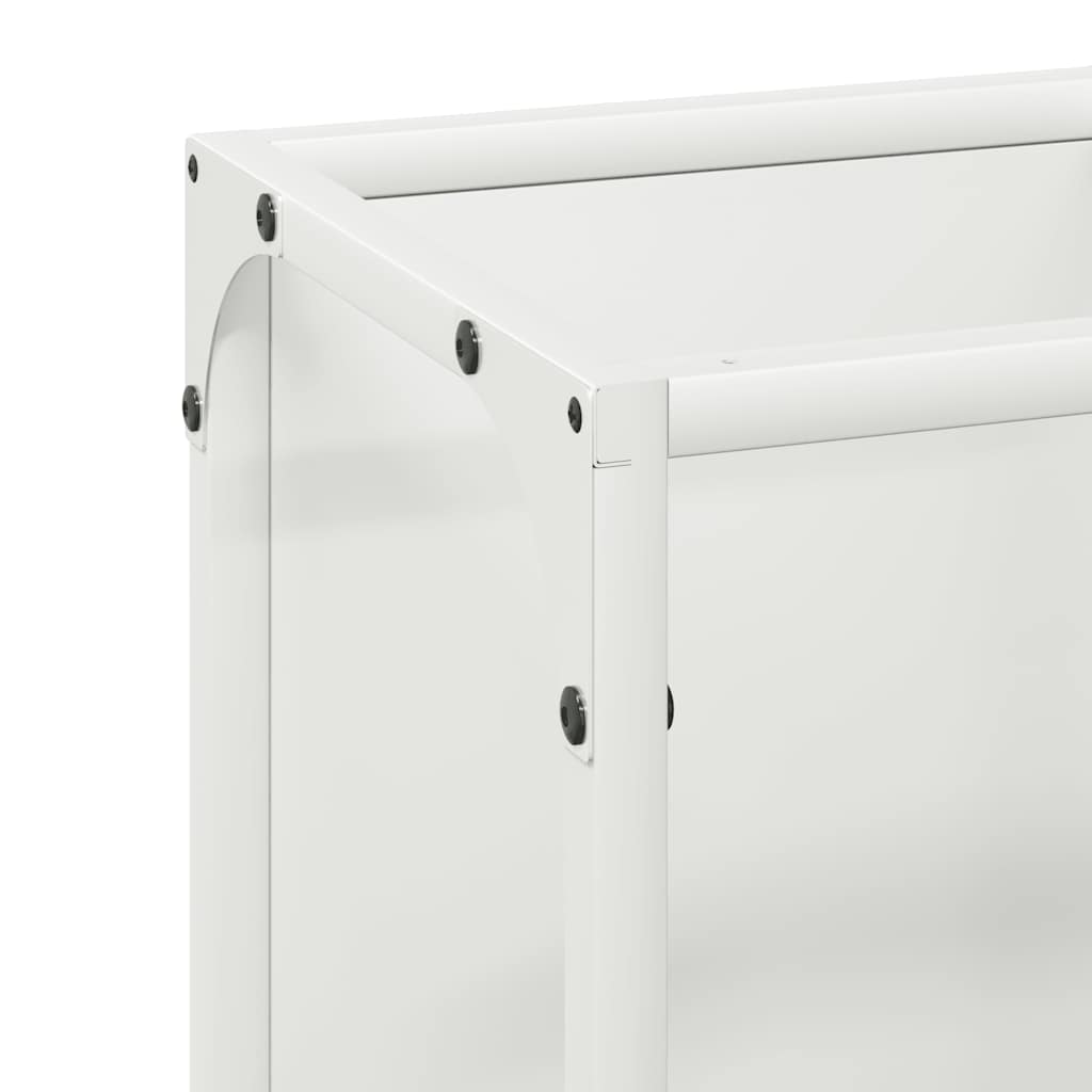 Brandhoutrek 25x25x80 cm koudgewalst staal wit is nu te koop bij PeponiXL, paradijselijk wonen!