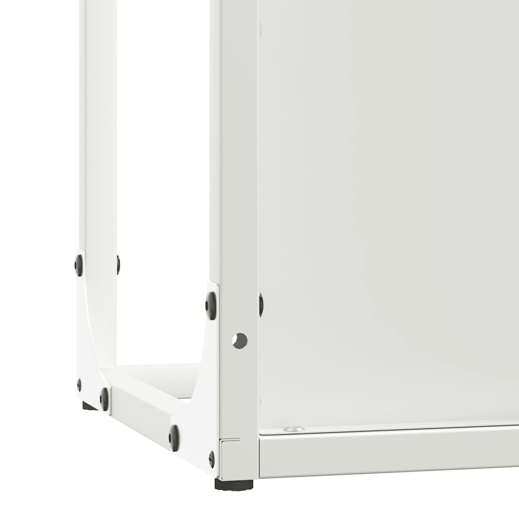 Brandhoutrek 25x25x80 cm koudgewalst staal wit is nu te koop bij PeponiXL, paradijselijk wonen!