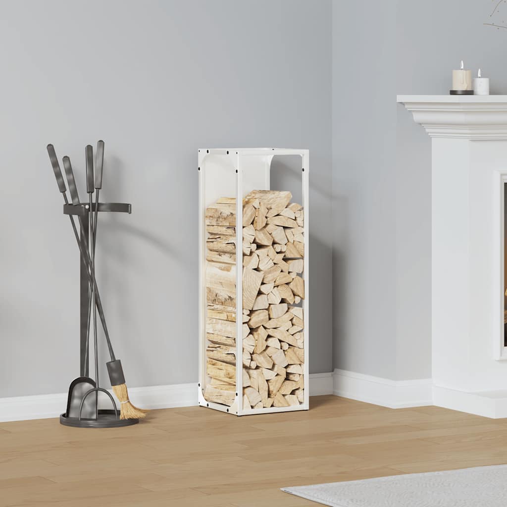 Brandhoutrek 25x25x80 cm koudgewalst staal wit is nu te koop bij PeponiXL, paradijselijk wonen!