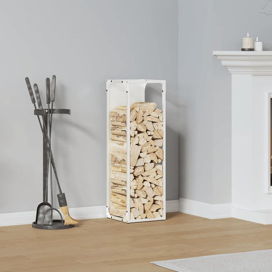 Brandhoutrek 25x25x80 cm koudgewalst staal wit is nu te koop bij PeponiXL, paradijselijk wonen!