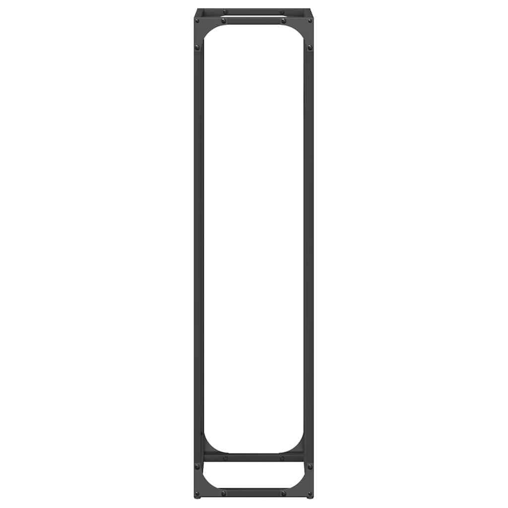 Brandhoutrek 25x25x100 cm koudgewalst staal zwart is nu te koop bij PeponiXL, paradijselijk wonen!