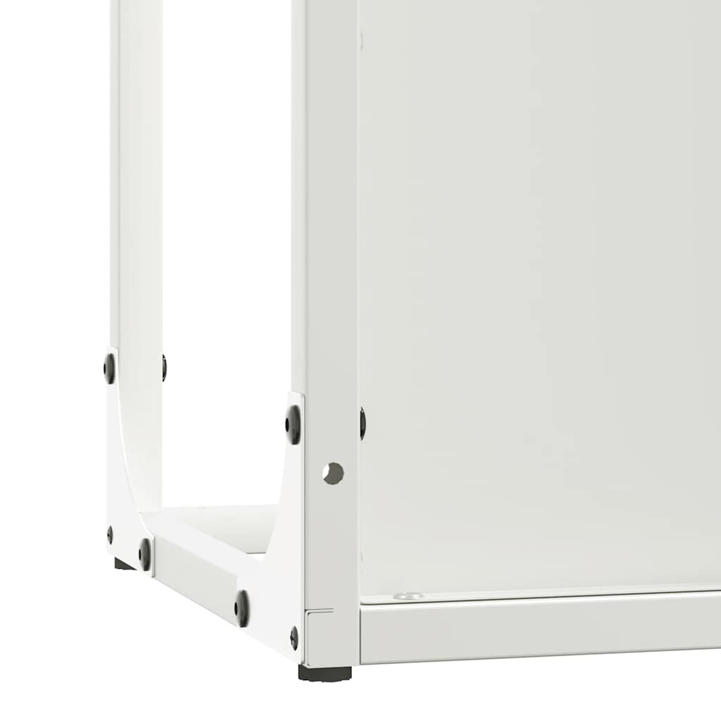 Brandhoutrek 25x25x100 cm koudgewalst staal wit is nu te koop bij PeponiXL, paradijselijk wonen!