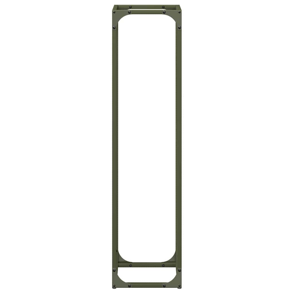 Brandhoutrek 25x25x100 cm koudgewalst staal olijfgroen is nu te koop bij PeponiXL, paradijselijk wonen!