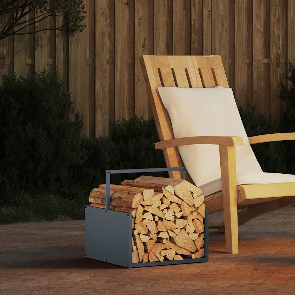 Brandhoutrek 40x40x40 cm koudgewalst staal antracietkleurig is nu te koop bij PeponiXL, paradijselijk wonen!