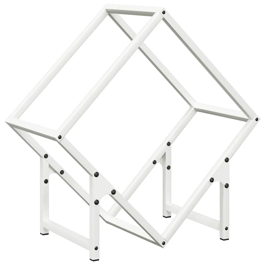 Brandhoutrek 50x25x50 cm koudgewalst staal wit is nu te koop bij PeponiXL, paradijselijk wonen!