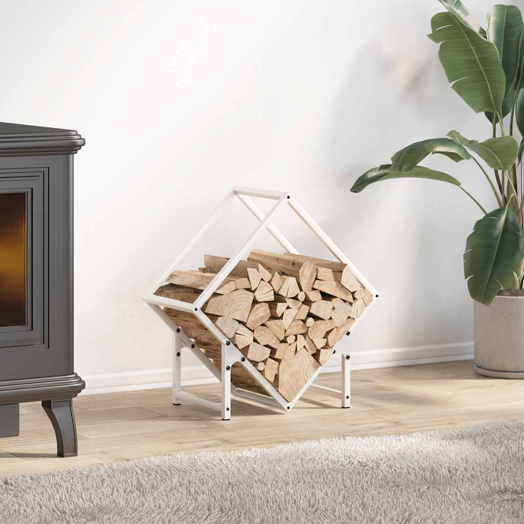 Brandhoutrek 50x25x50 cm koudgewalst staal wit is nu te koop bij PeponiXL, paradijselijk wonen!