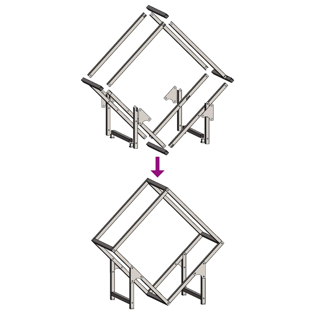 Brandhoutrek 50x25x50 cm koudgewalst staal antracietkleurig is nu te koop bij PeponiXL, paradijselijk wonen!