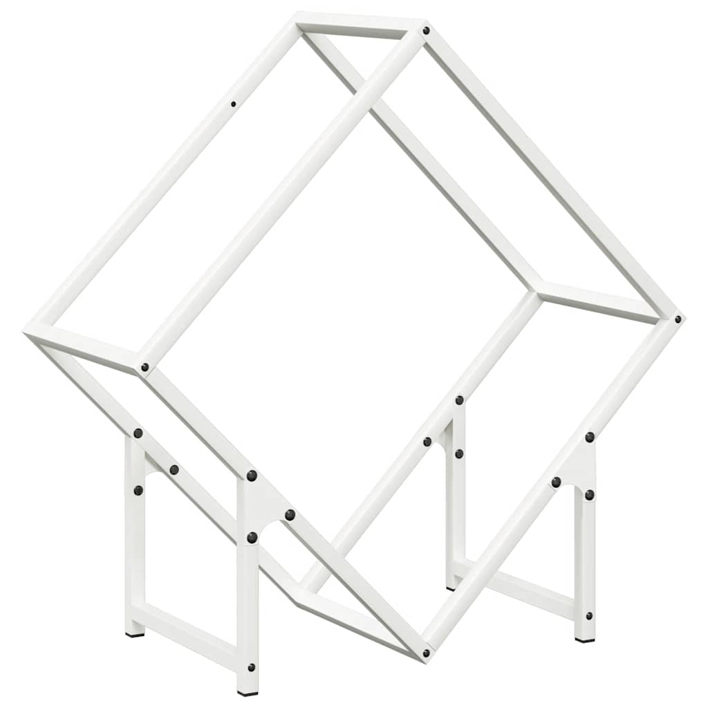 Brandhoutrek 60x25x60 cm koudgewalst staal wit is nu te koop bij PeponiXL, paradijselijk wonen!