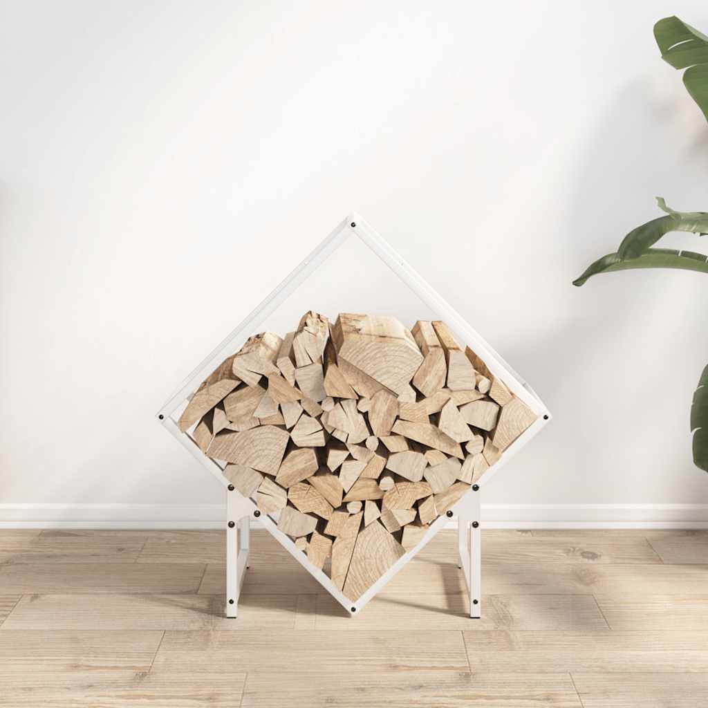 Brandhoutrek 60x25x60 cm koudgewalst staal wit is nu te koop bij PeponiXL, paradijselijk wonen!