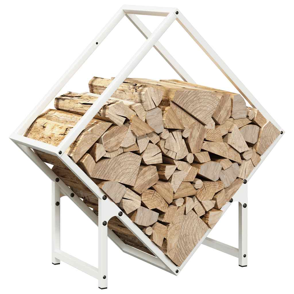 Brandhoutrek 60x25x60 cm koudgewalst staal wit is nu te koop bij PeponiXL, paradijselijk wonen!
