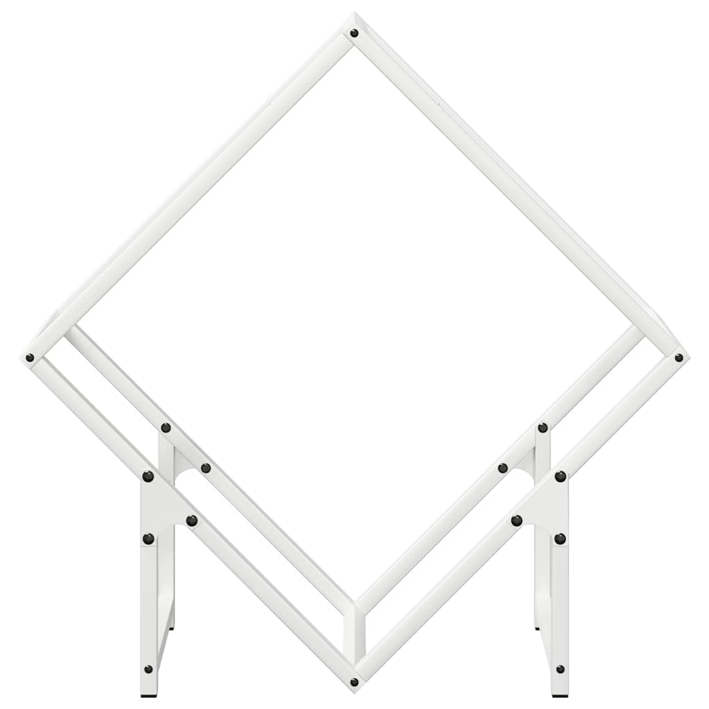 Brandhoutrek 60x25x60 cm koudgewalst staal wit is nu te koop bij PeponiXL, paradijselijk wonen!