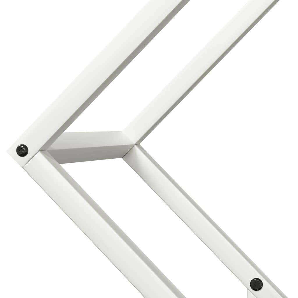 Brandhoutrek 60x25x60 cm koudgewalst staal wit is nu te koop bij PeponiXL, paradijselijk wonen!