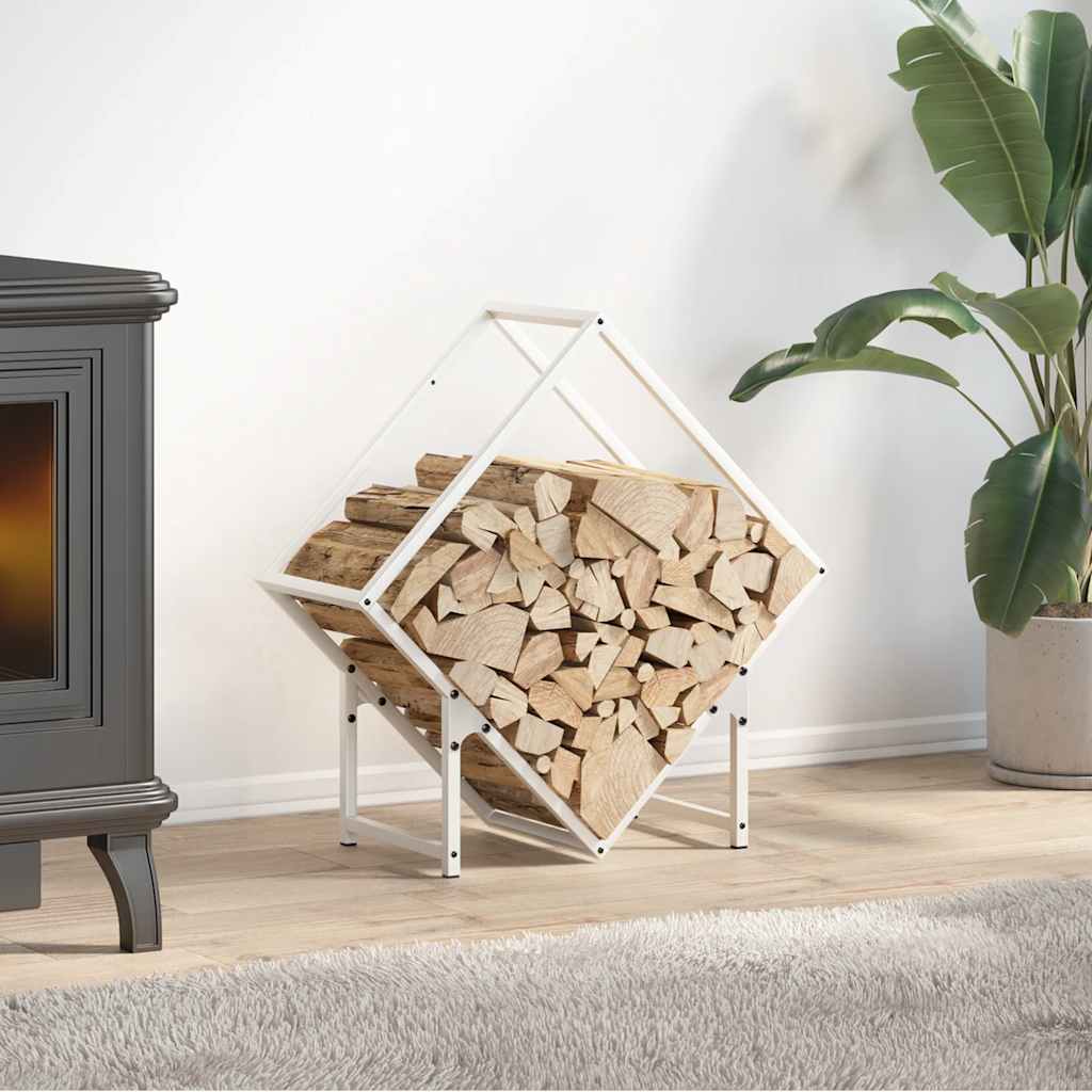 Brandhoutrek 60x25x60 cm koudgewalst staal wit is nu te koop bij PeponiXL, paradijselijk wonen!