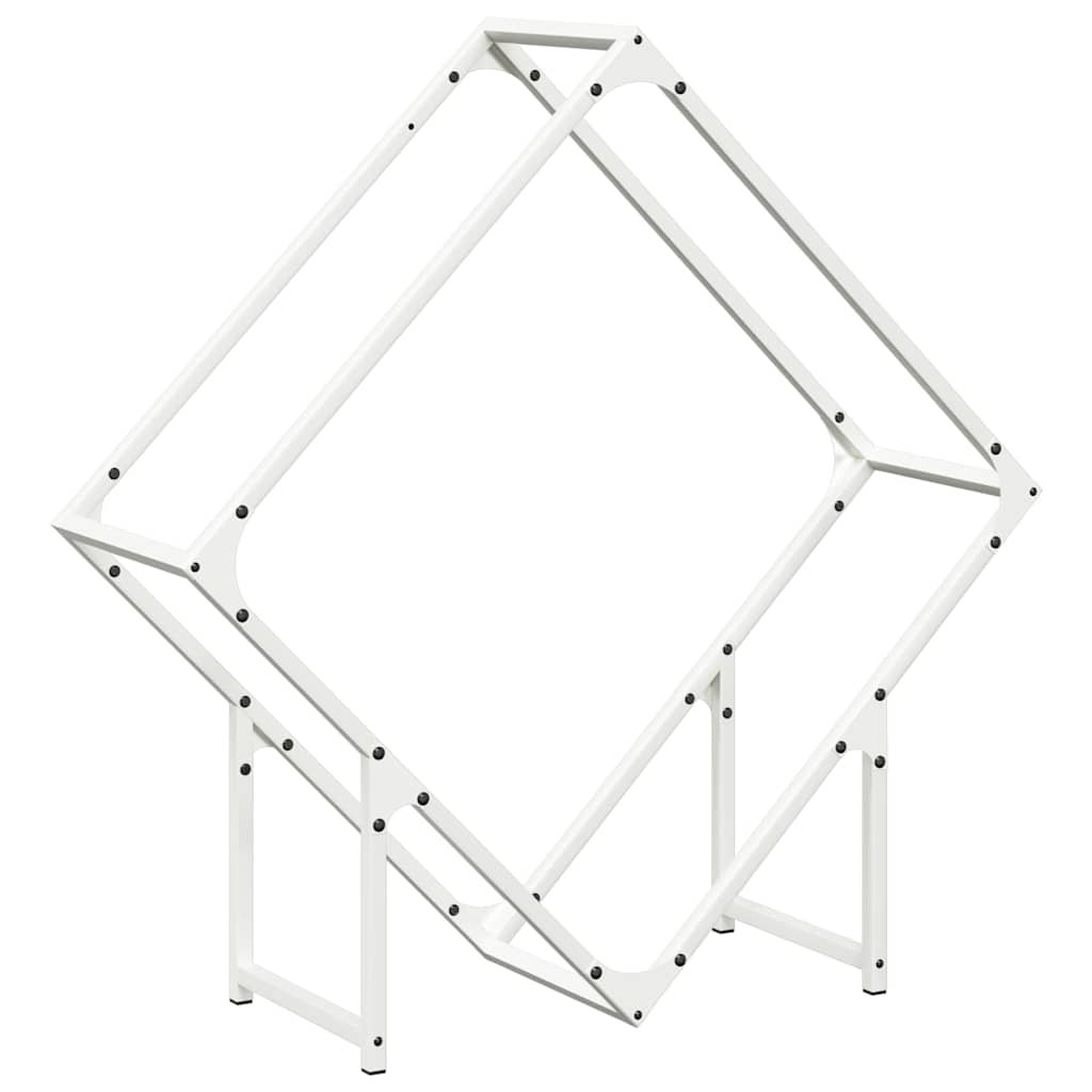 Brandhoutrek 80x25x80 cm koudgewalst staal wit is nu te koop bij PeponiXL, paradijselijk wonen!