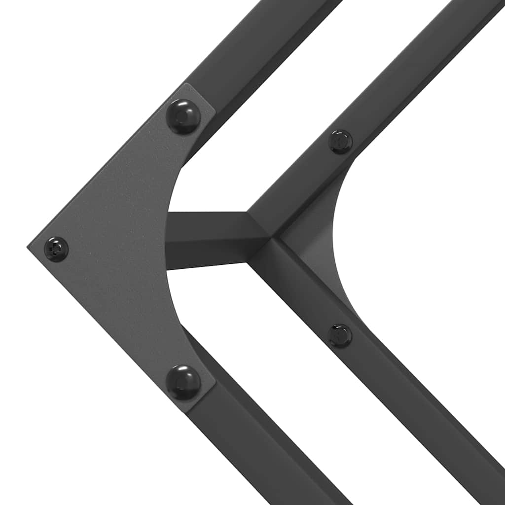 Brandhoutrek 100x25x100 cm koudgewalst staal zwart is nu te koop bij PeponiXL, paradijselijk wonen!