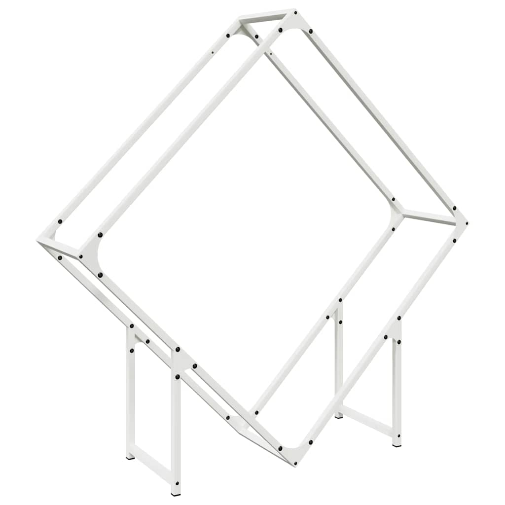 Brandhoutrek 100x25x100 cm koudgewalst staal wit is nu te koop bij PeponiXL, paradijselijk wonen!