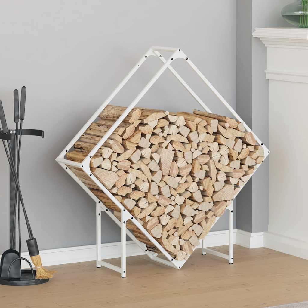 Brandhoutrek 100x25x100 cm koudgewalst staal wit is nu te koop bij PeponiXL, paradijselijk wonen!