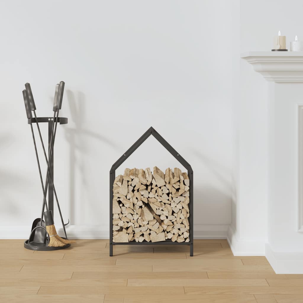 Brandhoutrek 40x25x60 cm koudgewalst staal zwart is nu te koop bij PeponiXL, paradijselijk wonen!