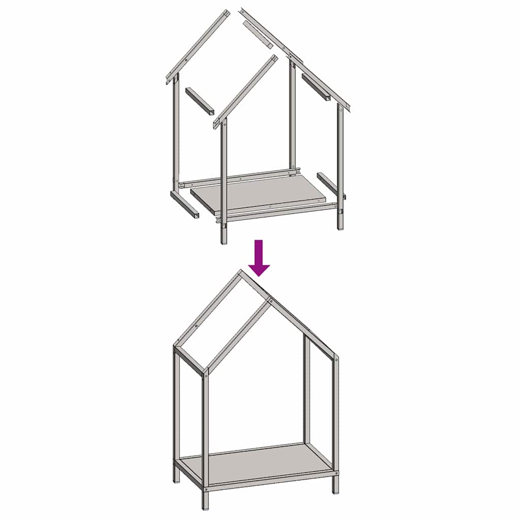 Brandhoutrek 40x25x60 cm koudgewalst staal wit is nu te koop bij PeponiXL, paradijselijk wonen!