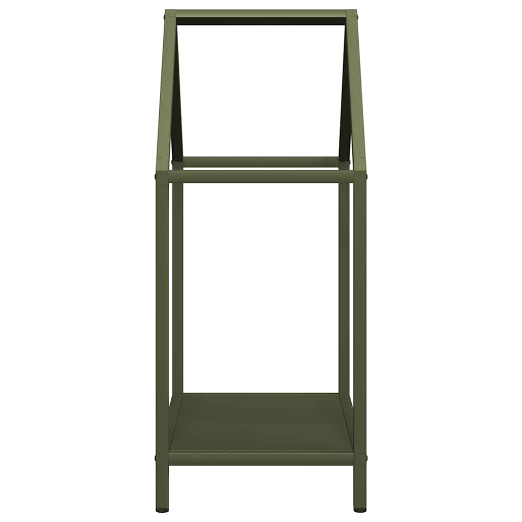 Brandhoutrek 40x25x60 cm koudgewalst staal olijfgroen is nu te koop bij PeponiXL, paradijselijk wonen!