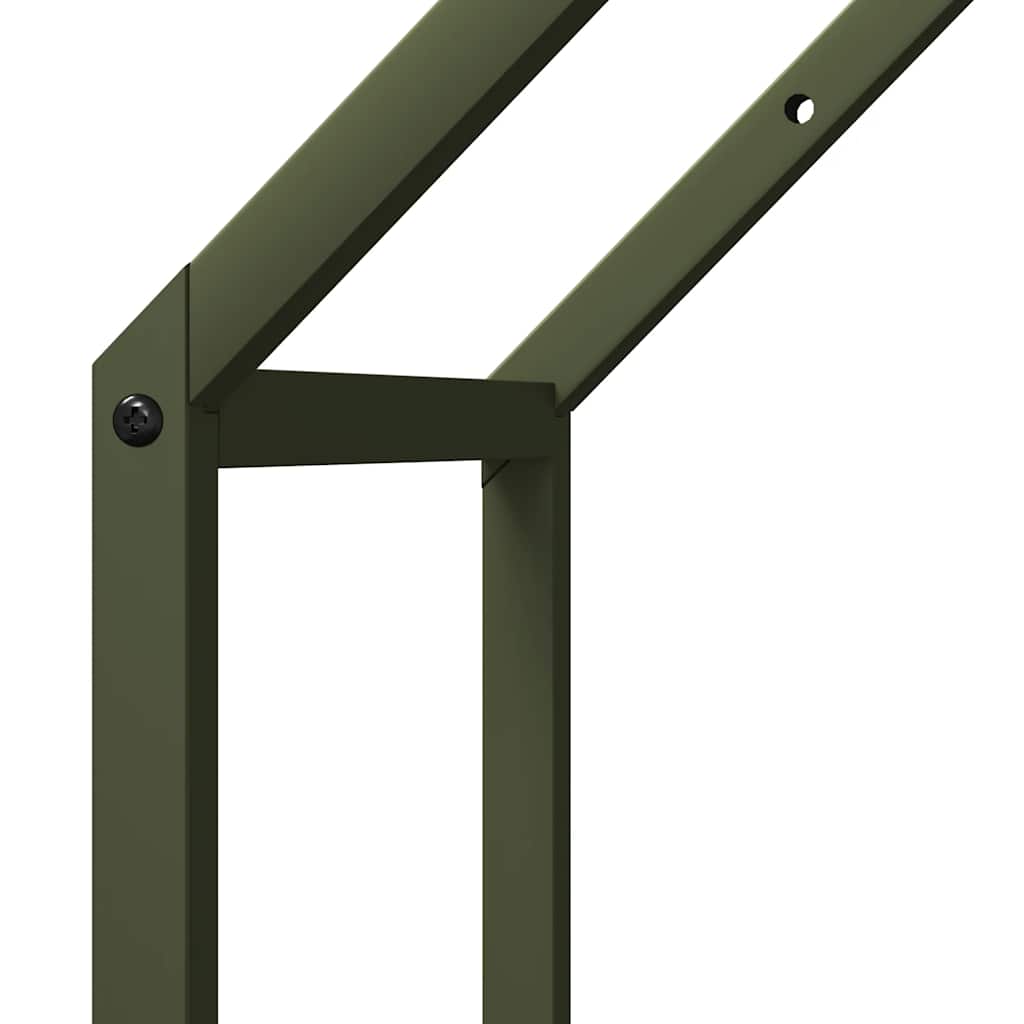 Brandhoutrek 40x25x60 cm koudgewalst staal olijfgroen is nu te koop bij PeponiXL, paradijselijk wonen!