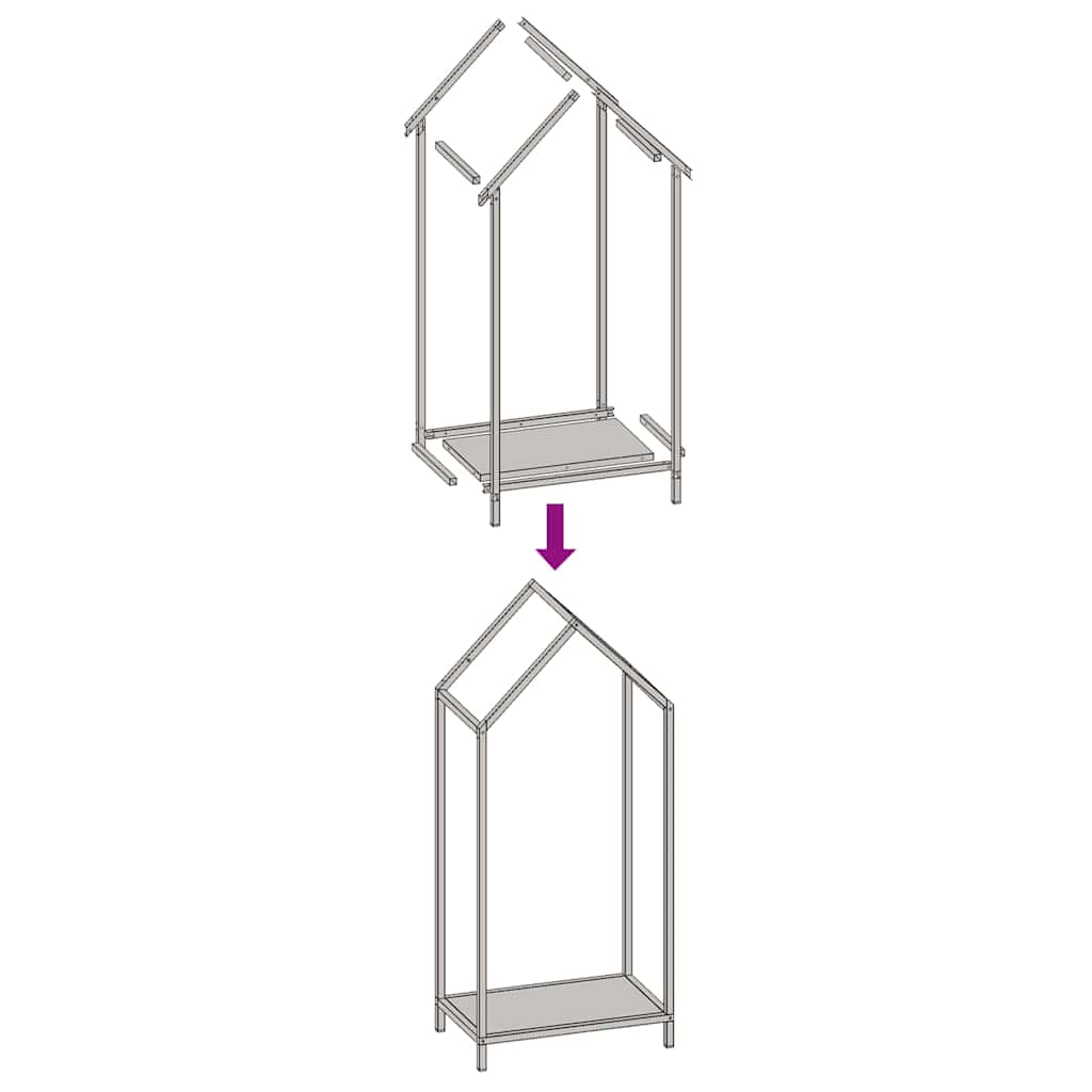 Brandhoutrek 40x25x90 cm koudgewalst staal antracietkleurig is nu te koop bij PeponiXL, paradijselijk wonen!