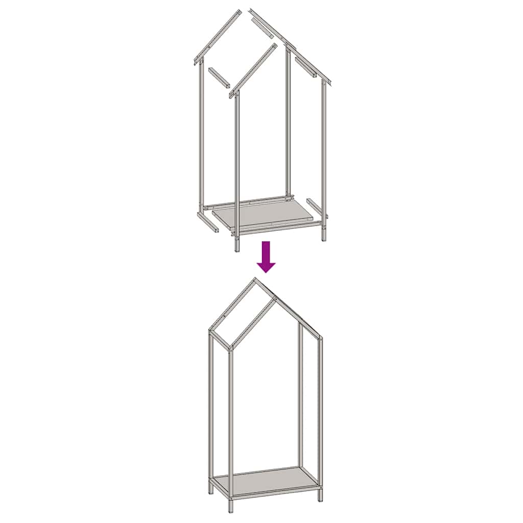 Brandhoutrek 40x25x90 cm koudgewalst staal olijfgroen is nu te koop bij PeponiXL, paradijselijk wonen!