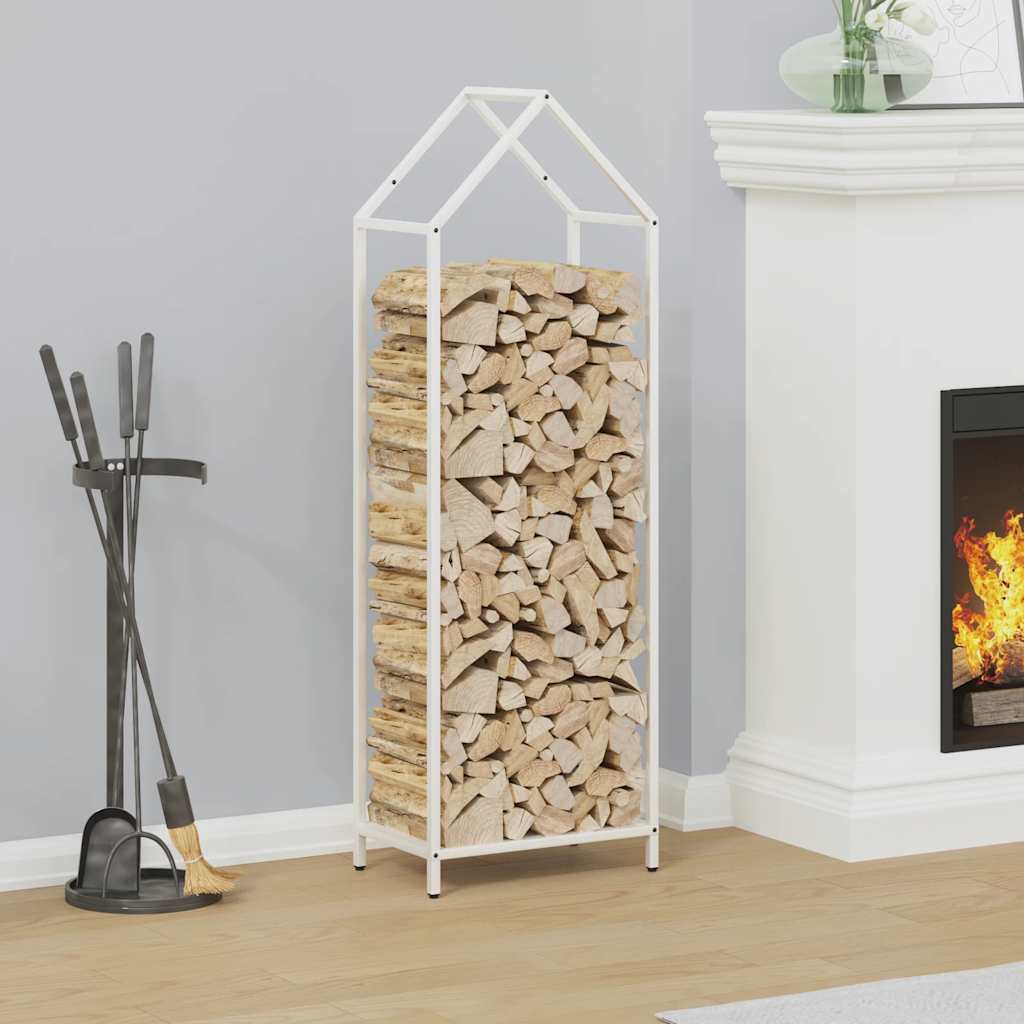 Brandhoutrek 40x25x120 cm koudgewalst staal wit is nu te koop bij PeponiXL, paradijselijk wonen!