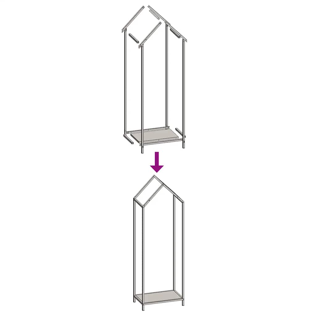 Brandhoutrek 40x25x120 cm koudgewalst staal antraciet is nu te koop bij PeponiXL, paradijselijk wonen!