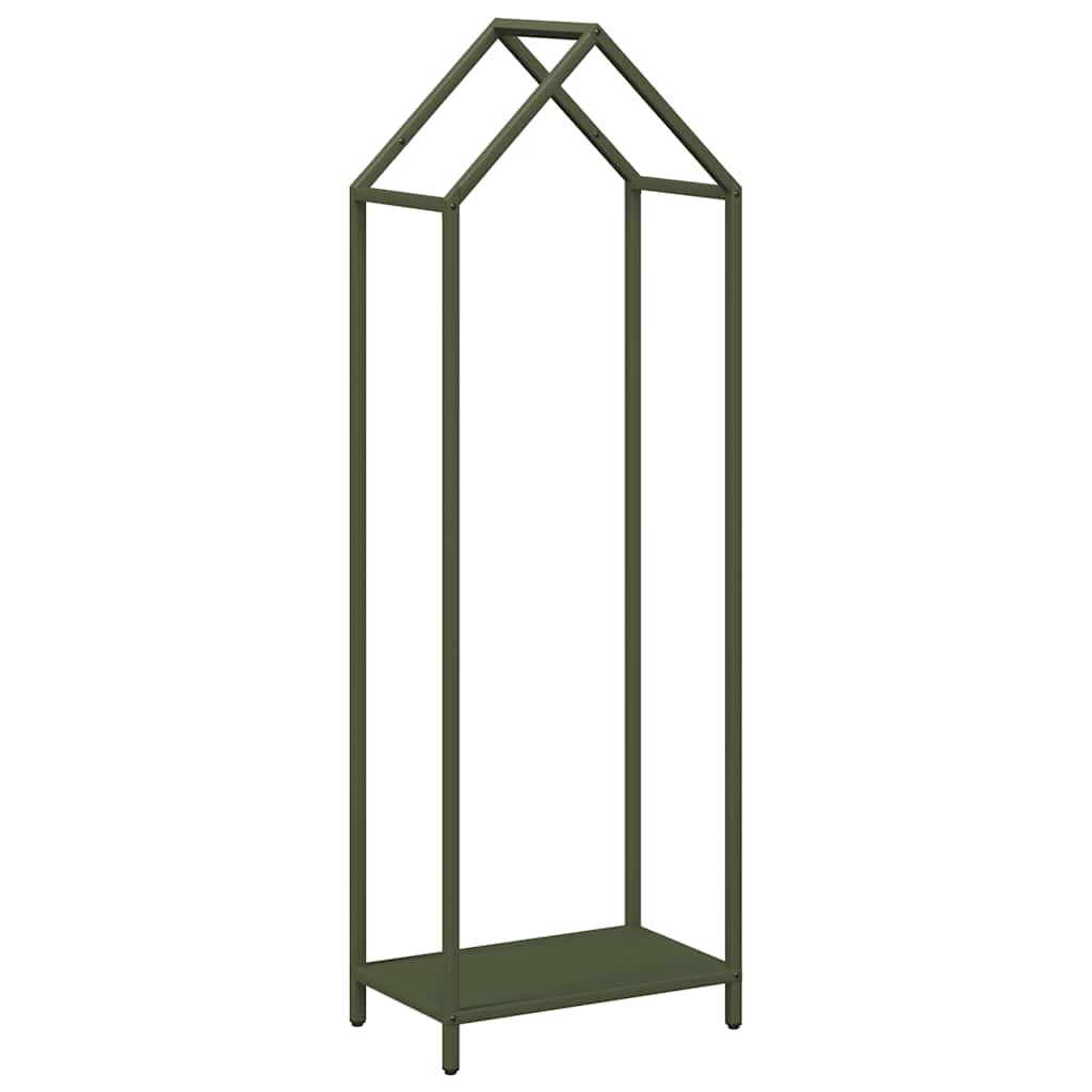 Brandhoutrek 40x25x120 cm koudgewalst staal olijfgroen is nu te koop bij PeponiXL, paradijselijk wonen!