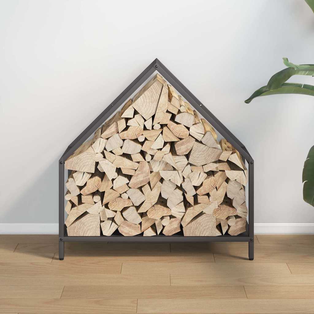 Brandhoutrek 60x25x60 cm koudgewalst staal zwart is nu te koop bij PeponiXL, paradijselijk wonen!