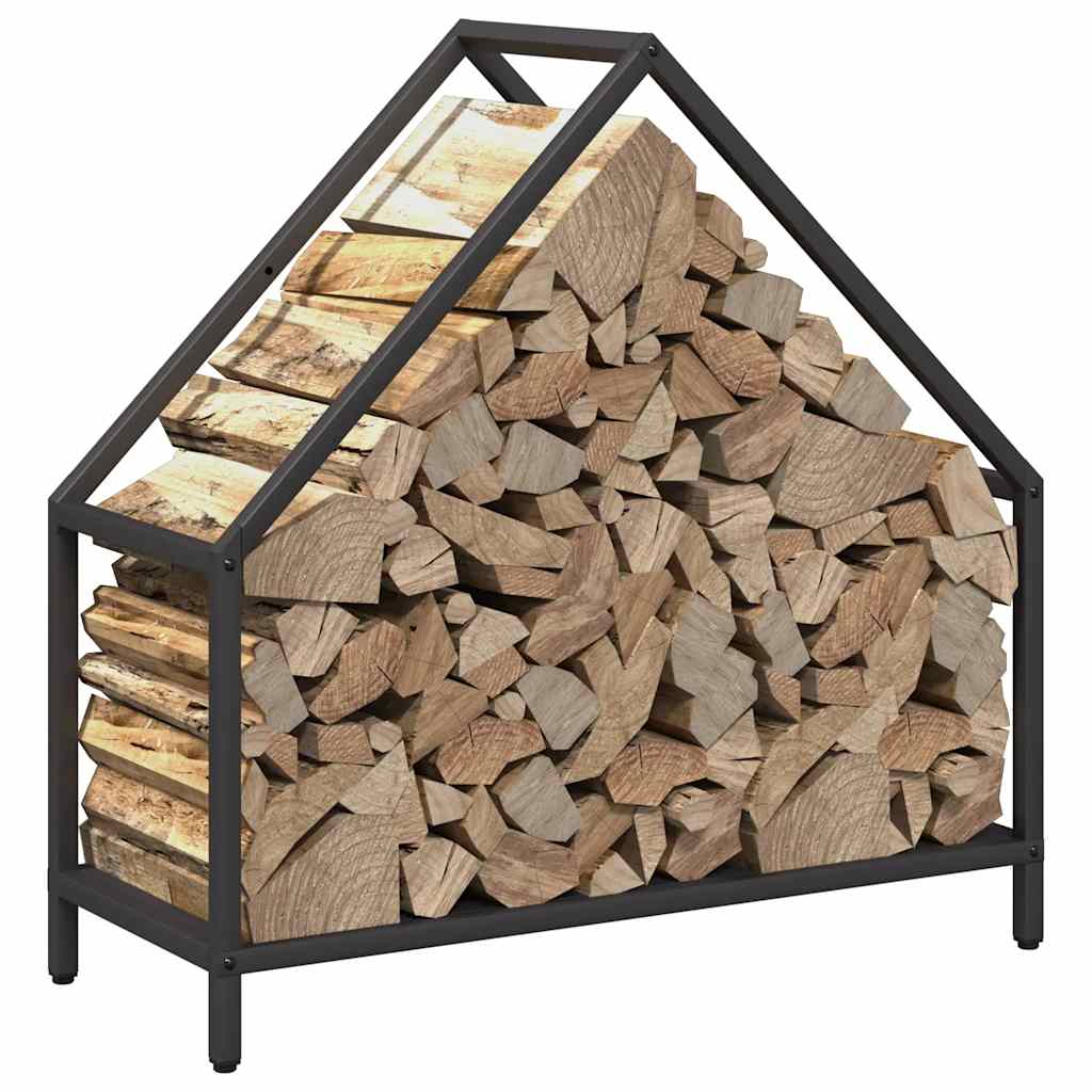 Brandhoutrek 60x25x60 cm koudgewalst staal zwart is nu te koop bij PeponiXL, paradijselijk wonen!