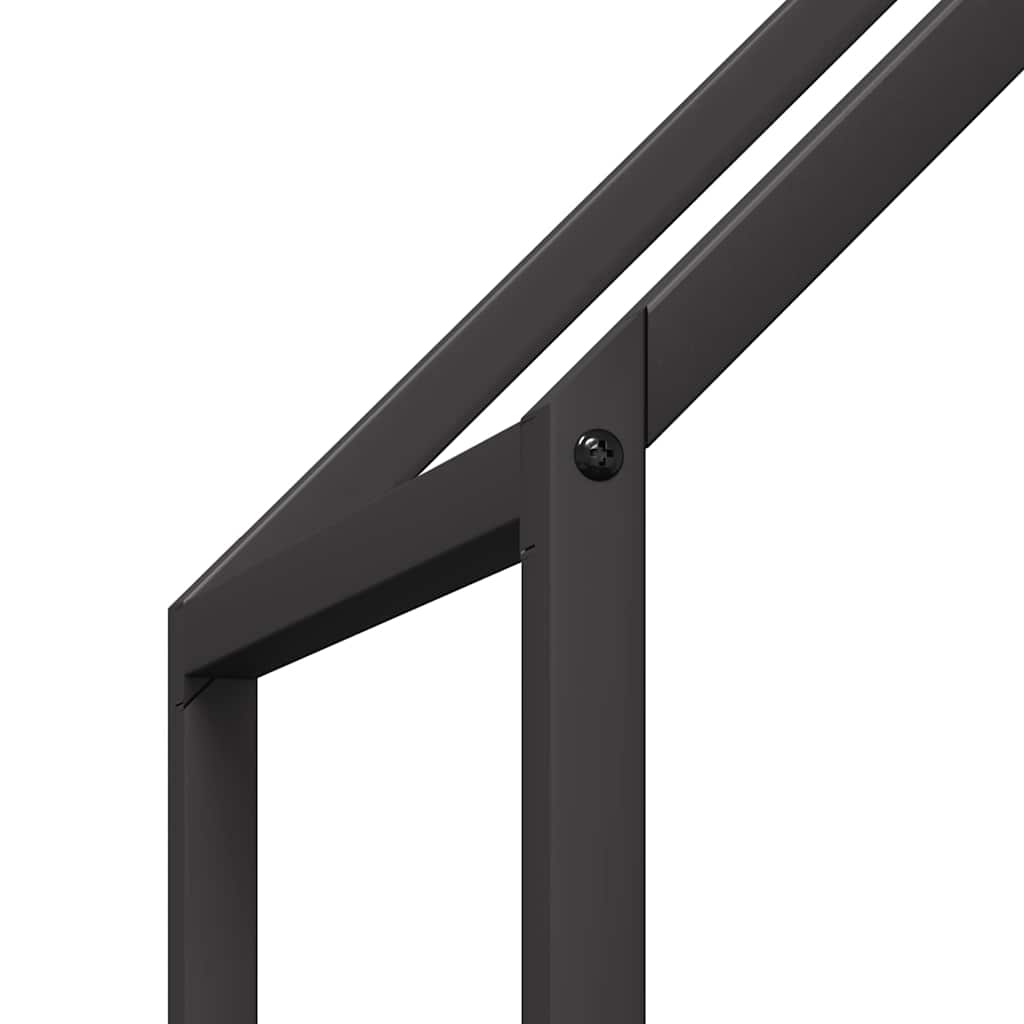 Brandhoutrek 60x25x60 cm koudgewalst staal zwart is nu te koop bij PeponiXL, paradijselijk wonen!