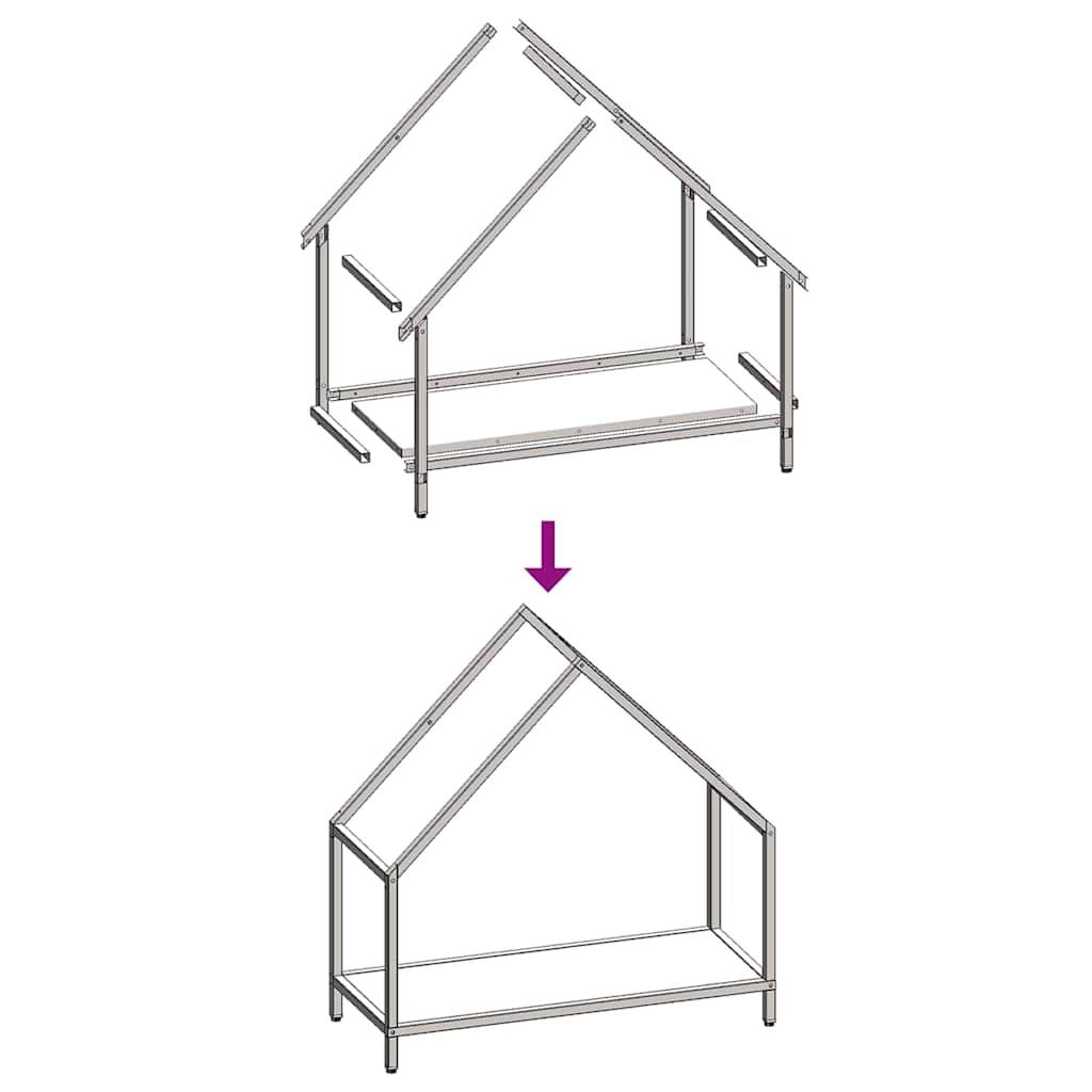 Brandhoutrek 60x25x60 cm koudgewalst staal wit is nu te koop bij PeponiXL, paradijselijk wonen!
