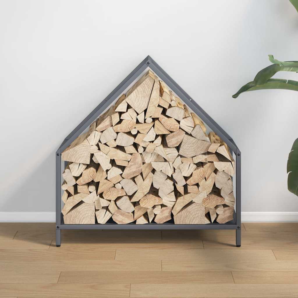 Brandhoutrek 60x25x60 cm koudgewalst staal antracietkleurig is nu te koop bij PeponiXL, paradijselijk wonen!