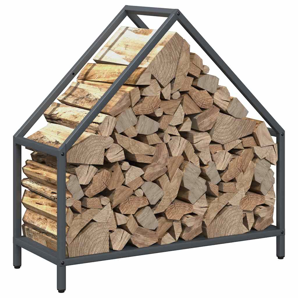 Brandhoutrek 60x25x60 cm koudgewalst staal antracietkleurig is nu te koop bij PeponiXL, paradijselijk wonen!