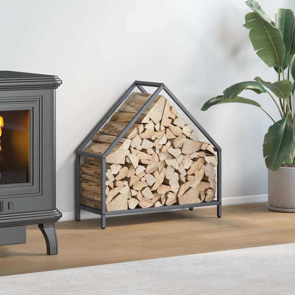 Brandhoutrek 60x25x60 cm koudgewalst staal antracietkleurig is nu te koop bij PeponiXL, paradijselijk wonen!