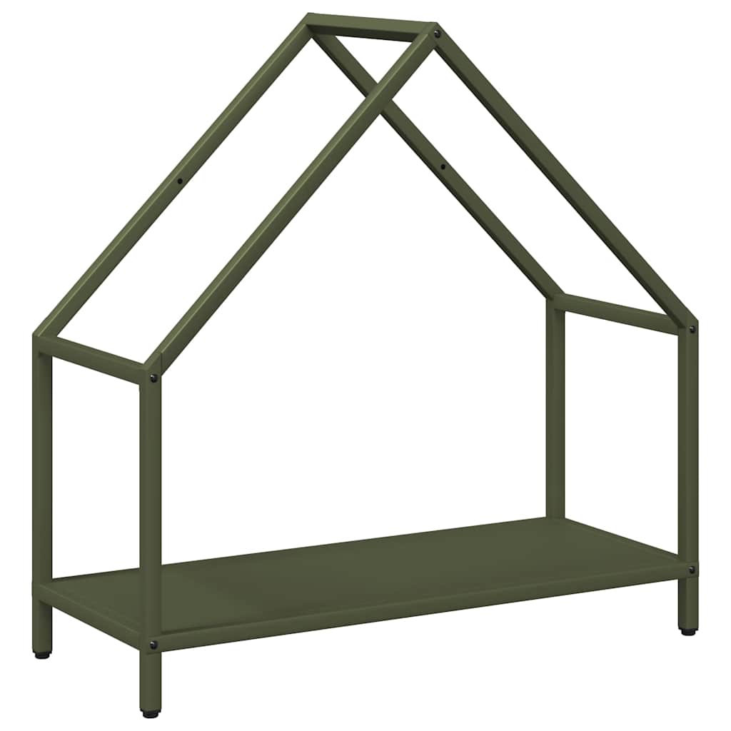 Brandhoutrek 60x25x60 cm koudgewalst staal olijfgroen is nu te koop bij PeponiXL, paradijselijk wonen!