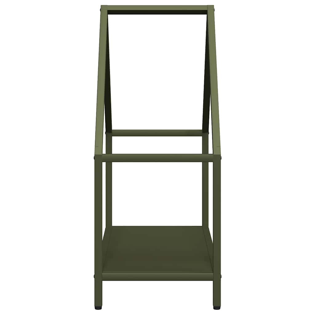 Brandhoutrek 60x25x60 cm koudgewalst staal olijfgroen is nu te koop bij PeponiXL, paradijselijk wonen!
