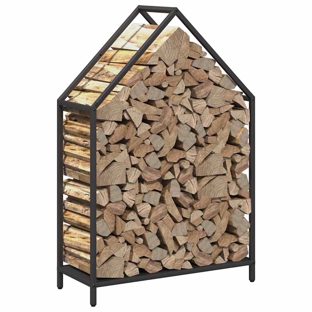 Brandhoutrek 60x25x90 cm koudgewalst staal zwart is nu te koop bij PeponiXL, paradijselijk wonen!