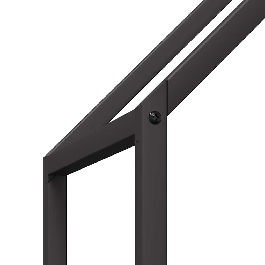 Brandhoutrek 60x25x90 cm koudgewalst staal zwart is nu te koop bij PeponiXL, paradijselijk wonen!