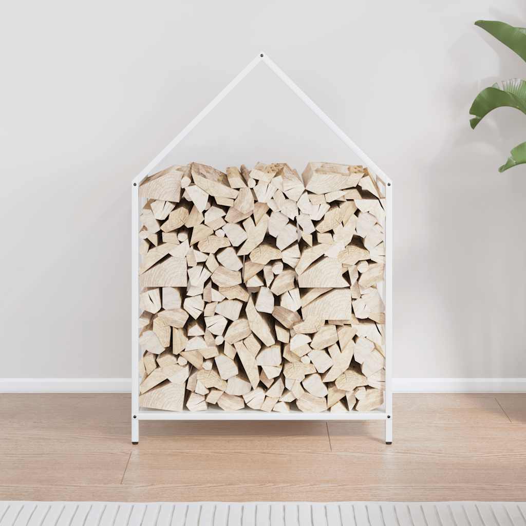 Brandhoutrek 60x25x90 cm koudgewalst staal wit is nu te koop bij PeponiXL, paradijselijk wonen!