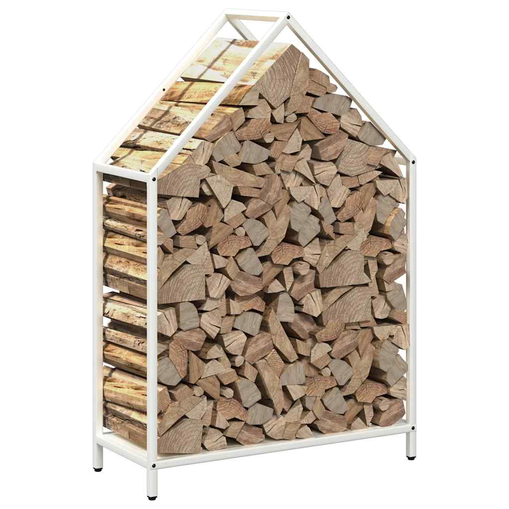 Brandhoutrek 60x25x90 cm koudgewalst staal wit is nu te koop bij PeponiXL, paradijselijk wonen!