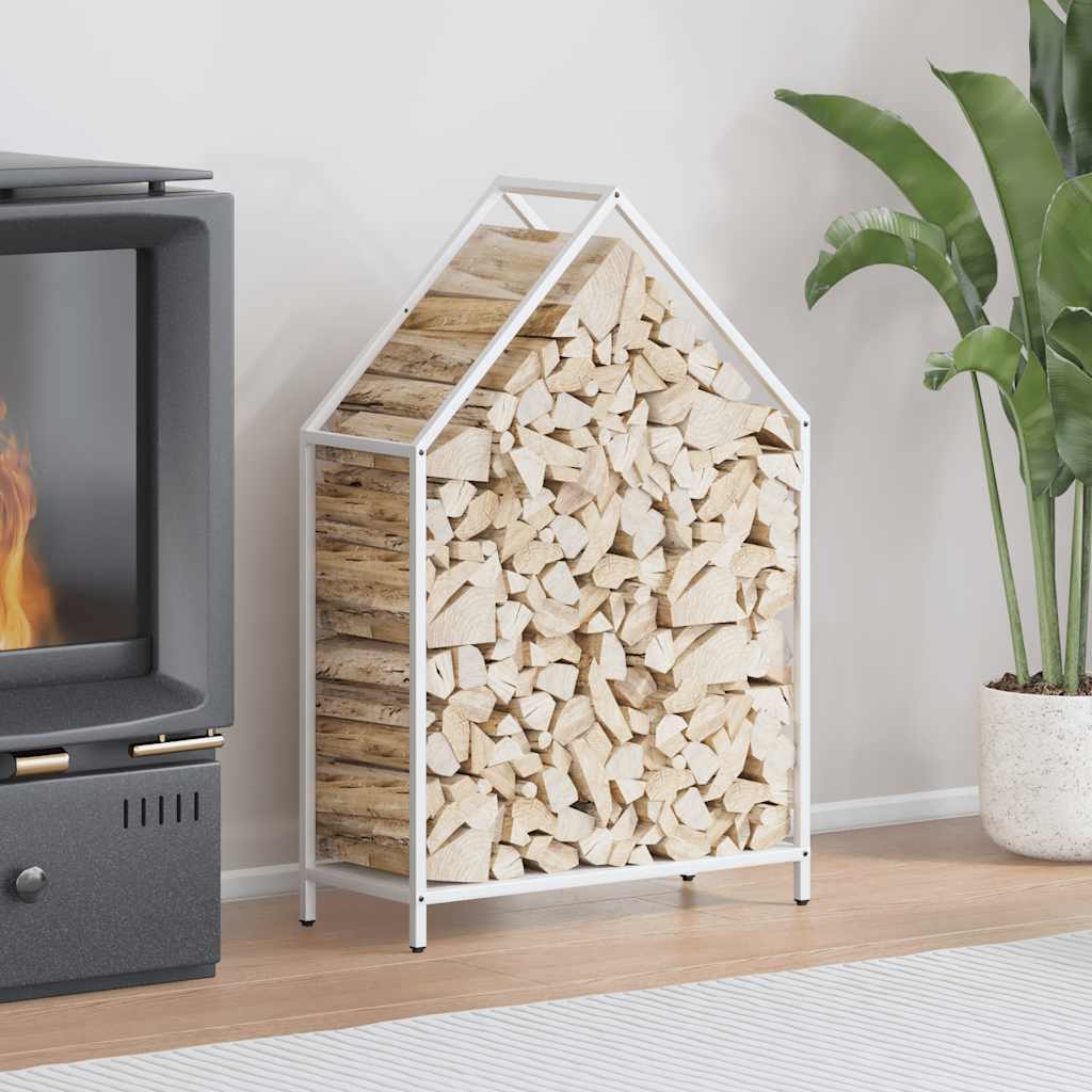 Brandhoutrek 60x25x90 cm koudgewalst staal wit is nu te koop bij PeponiXL, paradijselijk wonen!