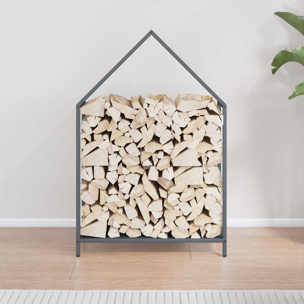 Brandhoutrek 60x25x90 cm koudgewalst staal antracietkleurig is nu te koop bij PeponiXL, paradijselijk wonen!