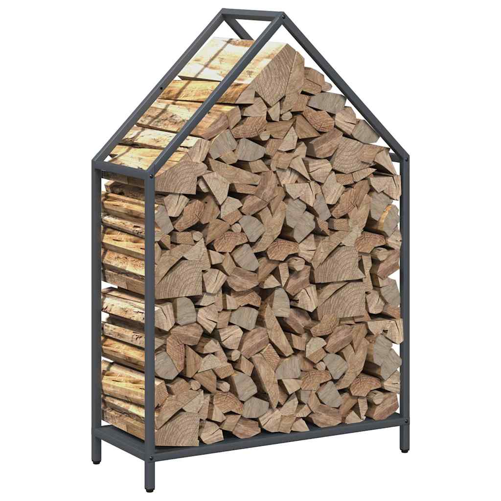 Brandhoutrek 60x25x90 cm koudgewalst staal antracietkleurig is nu te koop bij PeponiXL, paradijselijk wonen!